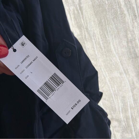 Liverpool Popover Shirtdress Collar Long Sleeve Button Front Cosmic Navy NWT L‎ - Picture 5 of 8